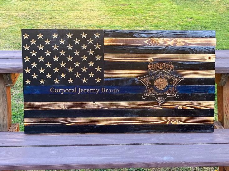 Navy Reclaimed Wood Hand Built and Painted Framed Flag Navy Reclaimed Wood Hand Built and Painted Framed Flag