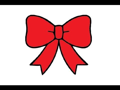 How to Draw a Bow Easy step by step / Как нарисовать бантик ...
