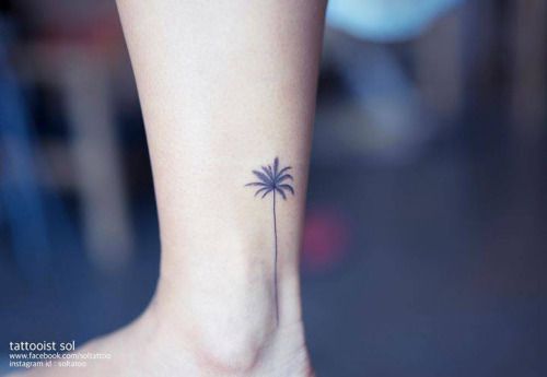 palm tree tattoo on the ankle tattoo artist sol tattoo palm tree tattoo on the ankle tattoo artist sol tattoo