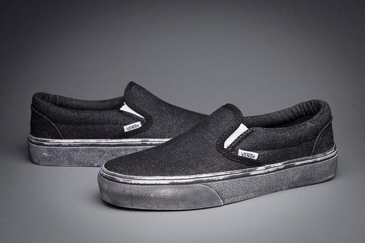 vans glacier grey leather slip ons