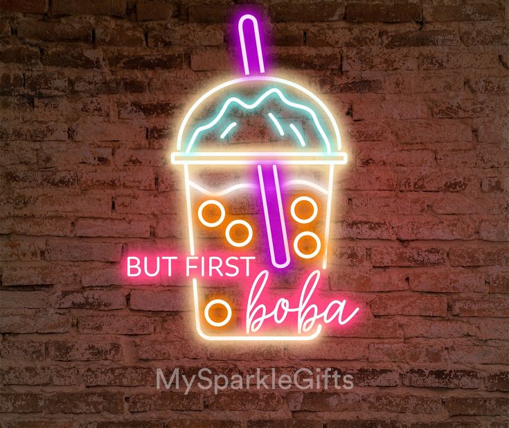 Original Boba Tea Shop Neon Sign Milk Tea LED Neon Light Sign But First original-boba-tea-shop-neon-sign-milk-tea-led-neon-light-sign-but-first