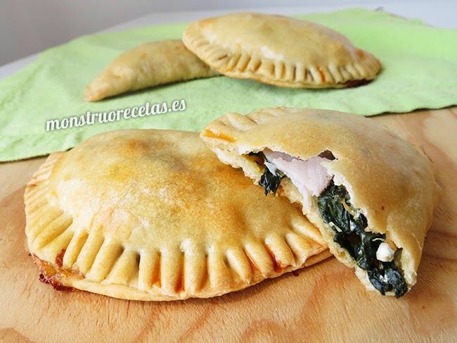 Receta De Empanadillas De Espinacas Con Queso De Cabra Y Jamón Cocido Son De Masa Casera Y Cocinadas Al Hor Empanada De Espinacas Empanadas Empanadillas Horno
