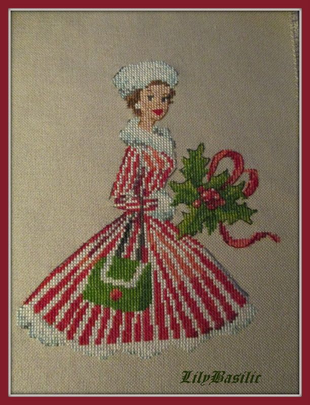 Broderie point de croix Elegante de Noêl d'après les Brodeuses