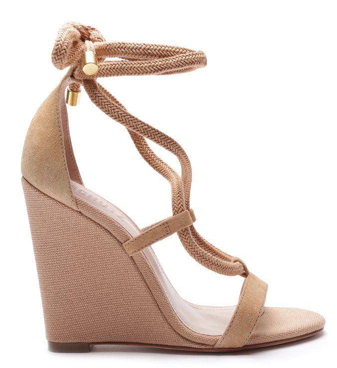 SANDÁLIA ANABELA CORDA HONEY | Schutz | Anabela, Sandália anabela, Sandalia