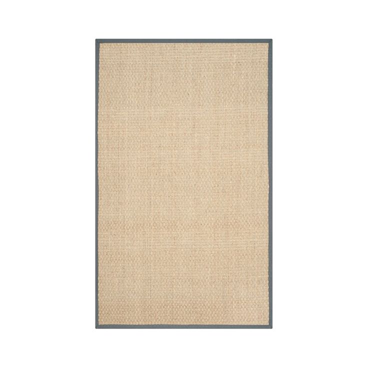Dark Grey Safavieh Natural Fiber Collection NF114Q Border Basketweave Seagrass Accent Rug 2'6 x 4' Dark Grey Safavieh Natural Fiber Collection NF114Q Border Basketweave Seagrass Accent Rug 2'6 x 4'