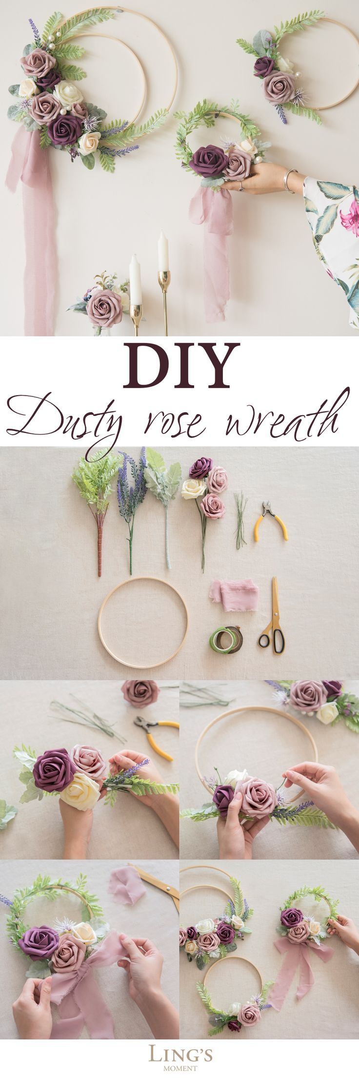 Fall | French Chic Dusty Rose – DIY Door Wreath & More Fall | French Chic Dusty Rose – DIY Door Wreath & More