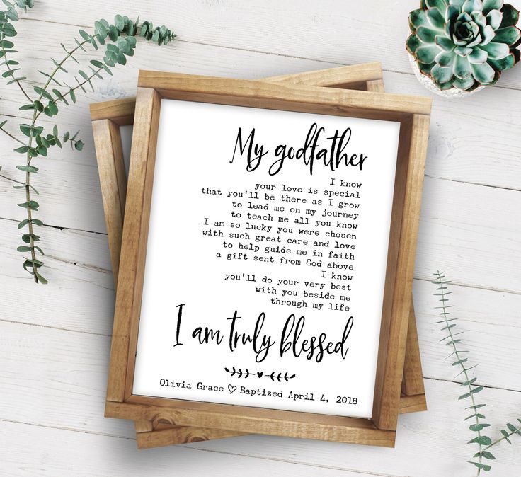 Add Photo Baptism or Christmas Poetry Gifts Godparents Gift from Goddaughter