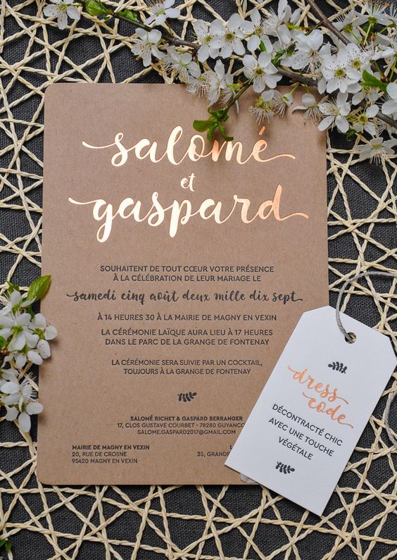 Coupons dinner mariage