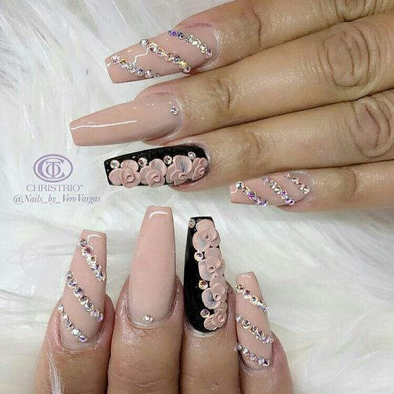 Diamond Nails 30 Nail Designs With Diamonds Pinterest 30 Beautiful Diamond Nail Art Designs Nails Inspiration