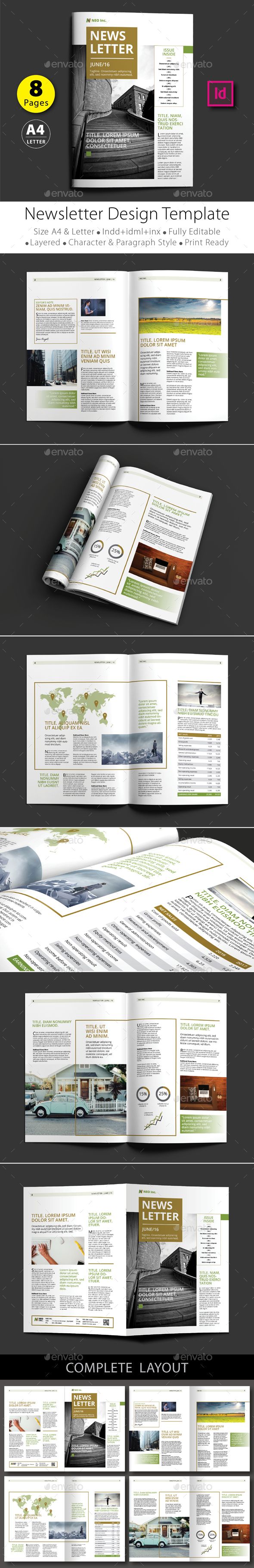 newsletter template for pages