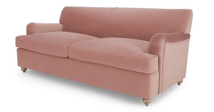 Orson 3 Seater Sofa Bed Vintage Pink Velvet Made Com 3 Seater Sofa Bed Vintage Pink Velvet, Vintage Pink Sofa Bed