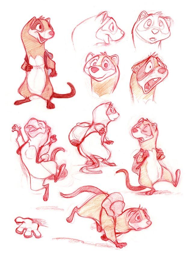 ferret sketch by wouter tulp for trippel trappel