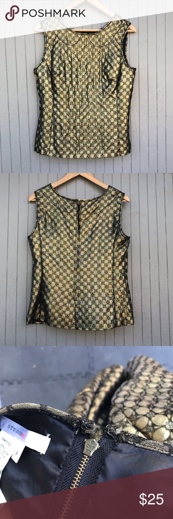 Studio M Gold Sleeveless work Top size M Studio M Gold Sleeveless Work Top size … Studio M Gold Sleeveless work Top size M Studio M Gold Sleeveless Work Top size …