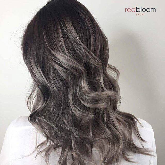 Smokey Grey Balayage Redbloom Salon Grey Balayage