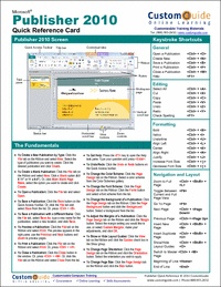 microsoft publisher 2010 free quick reference card