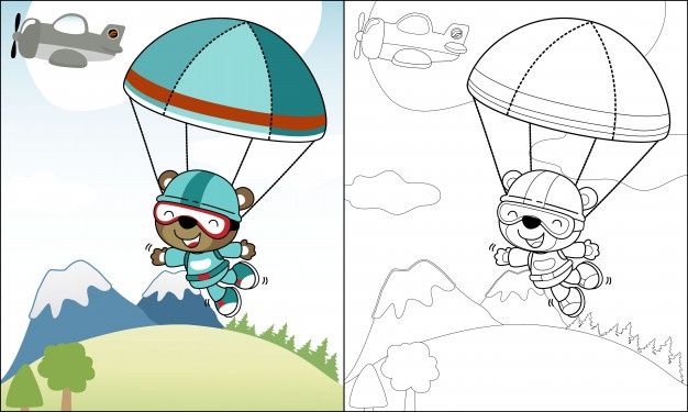 Dibujos Animados De Surf Vector Premium Dibujos Animados Divertidos Dibujos Animados Libro De Colores