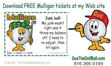 Download free funny Mulligan ticket templates for your next golf