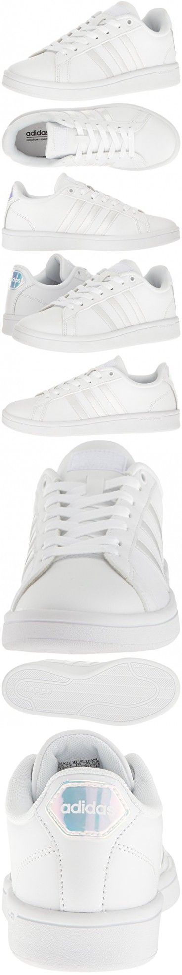 Adidas NEO Women\u0027s Cloudfoam Advantage w Sneaker, White/White/Black, ...