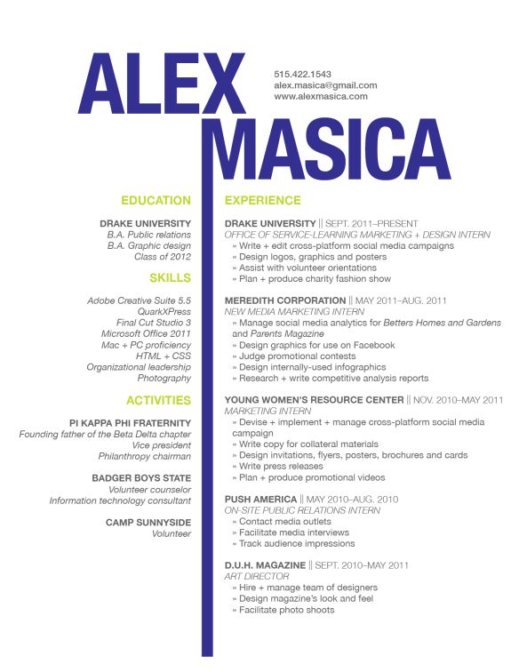 how to create a creative resumes