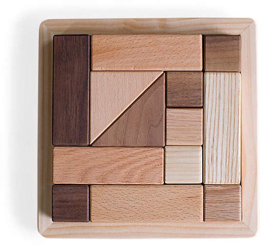 Classic Natural Wooden Puzzles 6 Different Mini Puzzle 4Brain Teaser Puzzles