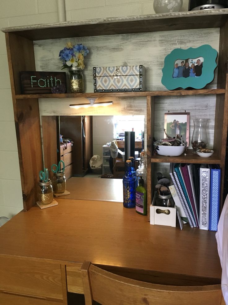 To Do With Extra Desk In Hudson Since I Won T Have A Bathroom Get Ready College Dorm Room College Dorm Desk Room, Hutch For Desk Dorm