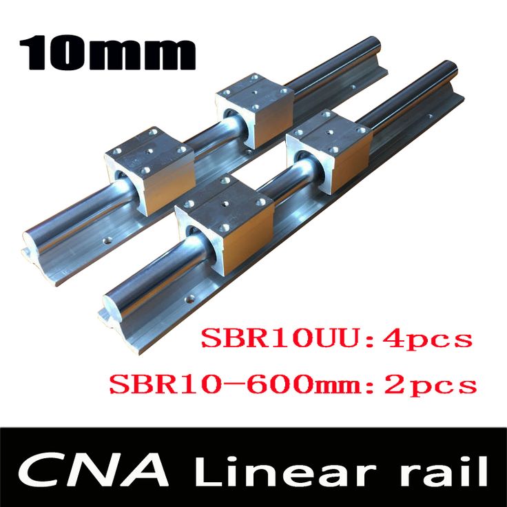 2pcs SBR10 L 600mm linear rail support with <b>4pcs SBR10UU</b> linear ...
