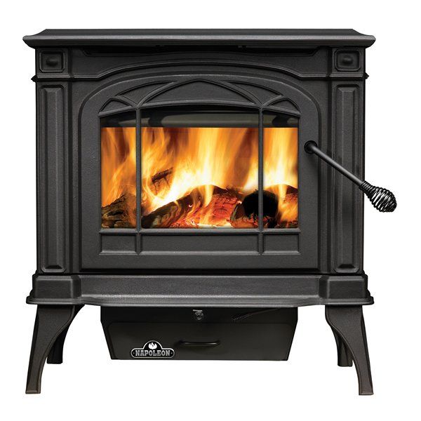 Metallic Black Napoleon Fireplaces Wood Burning Fireplace Insert