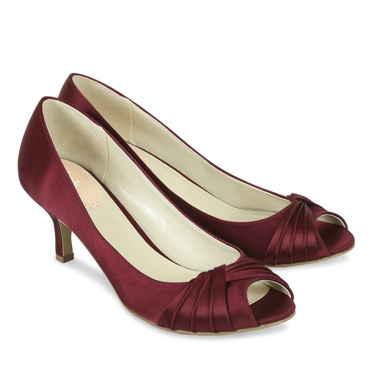 22 Best Coloured Satin Bridesmaid Shoes Images On Pinterest Pink Paradox Claret Red Satin Shoes