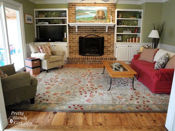 Living Room Ideas With Brick Fireplace cozy rustic living room, antique heart pine floors, painted brick Living Room Ideas With Brick Fireplace cozy rustic living room, antique heart pine floors, painted brick