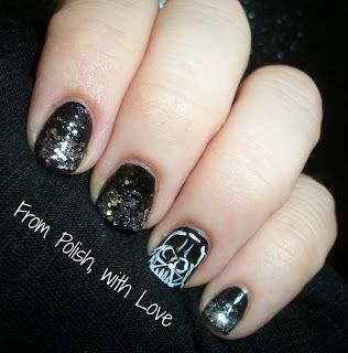 May The Fourth Be With You My Vader Nails From Polish Love May The Fourth Be With You My Vader Nails From Polish Love Nail Art Pinterest Star Wars Manicure Ideaanicure