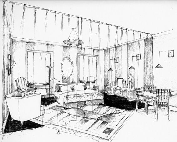 Living Room Design Sketches Living Room Design Sketches