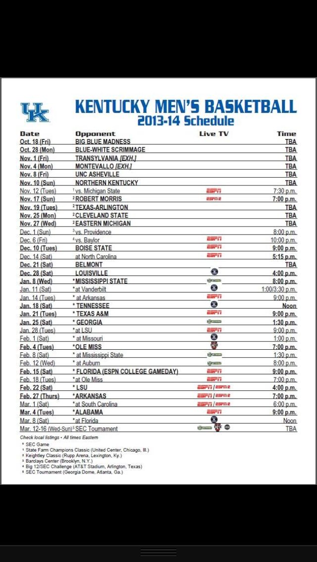 Berita Hari Ini: kentucky wildcats basketball agenda 2017-18 image regarding Uk Basketball Schedule Printable referred to as Berita Hari Ini: kentucky wildcats basketball program 2017-18