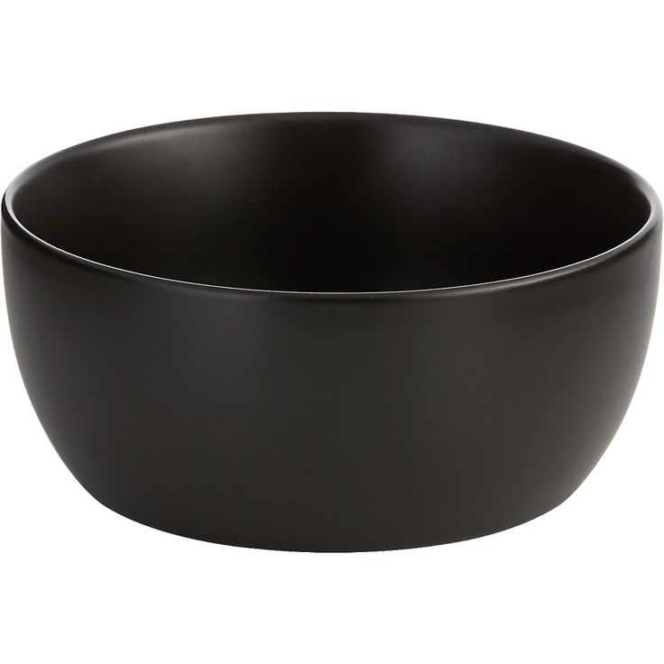 Crisp Modern Matte Black Soup Bowl + Reviews CB2 Black dinnerware