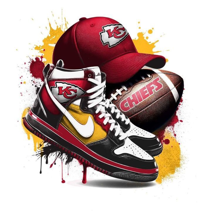 Kansas City Chiefs Sneakers Drawing Nfl Football Art Kansas City kansas-city-chiefs-sneakers-drawing-nfl-football-art-kansas-city