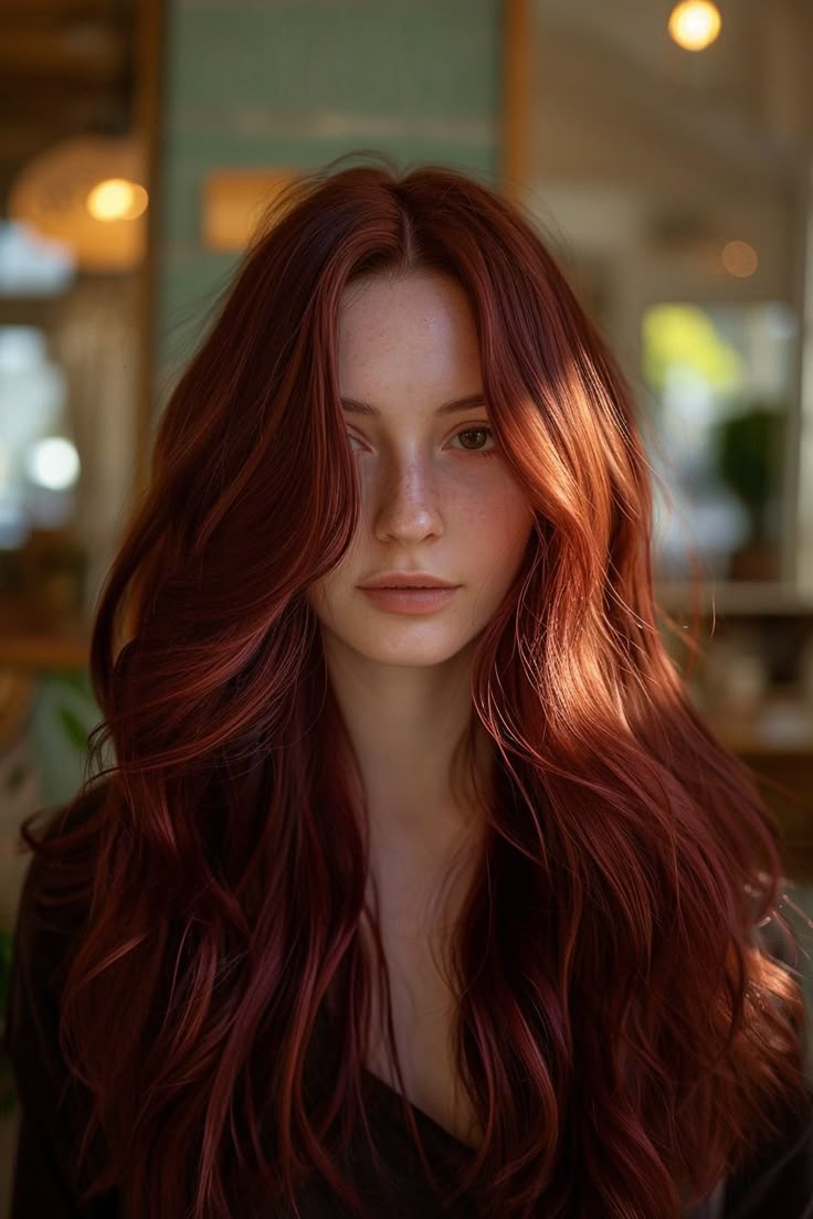 91+ Dark Red Hair Color Ideas for a Bold New You in 2024 | Hair pale