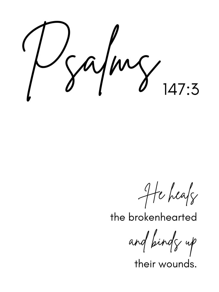 Psalms 147 3 Christian Bible Verse Wall Art Design Home Decor Direct psalm-147-3-he-heals-the-broken-in-heart-and-binds-up-their-wounds