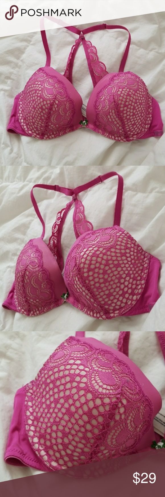 Jessica Simpson Fuchsia Lace Racerback Bra Jessica Simpson Racerback Bra Fuchsia