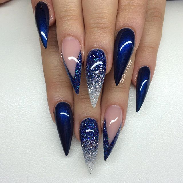 Best 25+ Blue Nails Ideas On Pinterest Royal Blue Nails, Essie Midnight blue and glitter ombré. - Best 25+ Blue Nails Ideas On Pinterest Royal Blue Nails, Essie