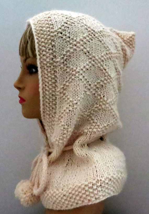 PDF 113 Pattern Knitted Hat Pattern PDF Hood,Elegant ...