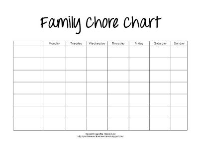 special connection homeschool printable family chore weekly house cleaning schedule template