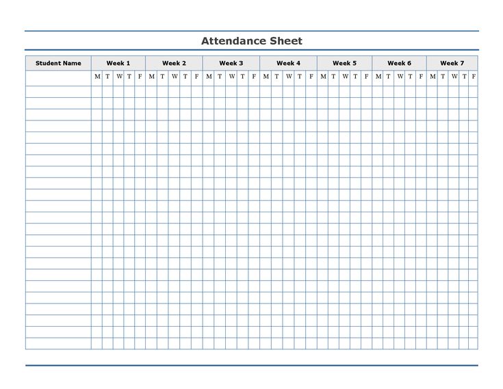 monthly attendance record template