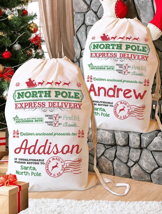 Hoople Christmas Santa Sack Reindeer Delivery Present Bags from North Pole Bags for Kids Large Christmas Decoration Stocking 2 Pack Hoople Christmas Santa Sack Reindeer Delivery Present Bags from North Pole Bags for Kids Large Christmas Decoration Stocking 2 Pack
