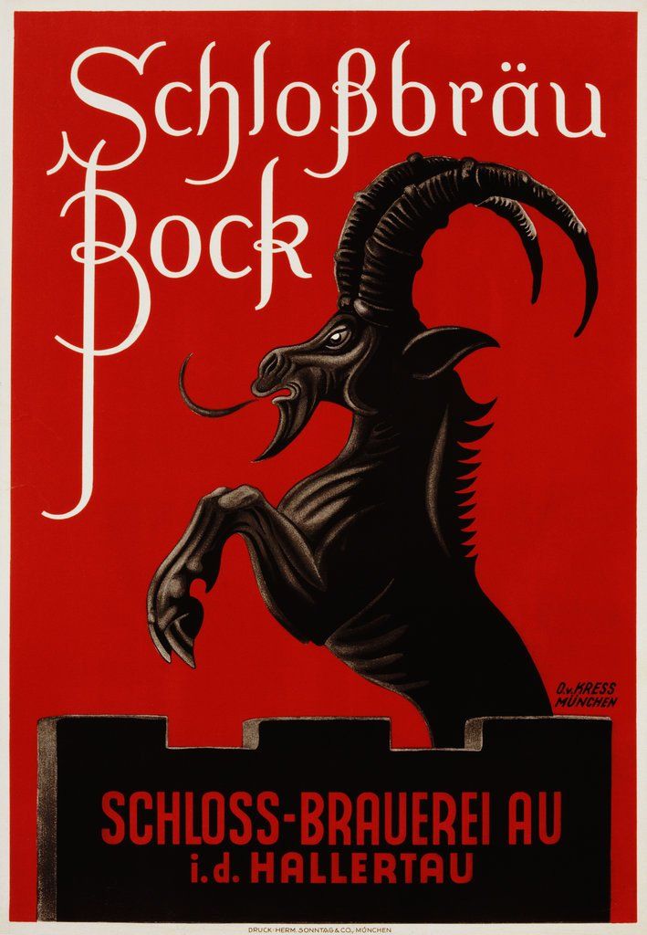 feldschlösschen BOCK vintage ad poster SWITZERLAND 24X36 beer collector/'s NEW