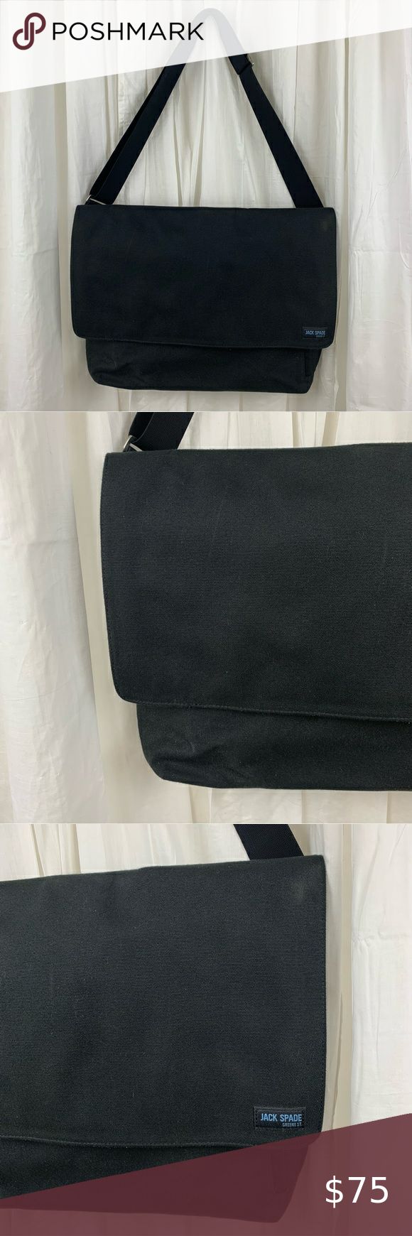 Jack spade canvas messenger deals bag