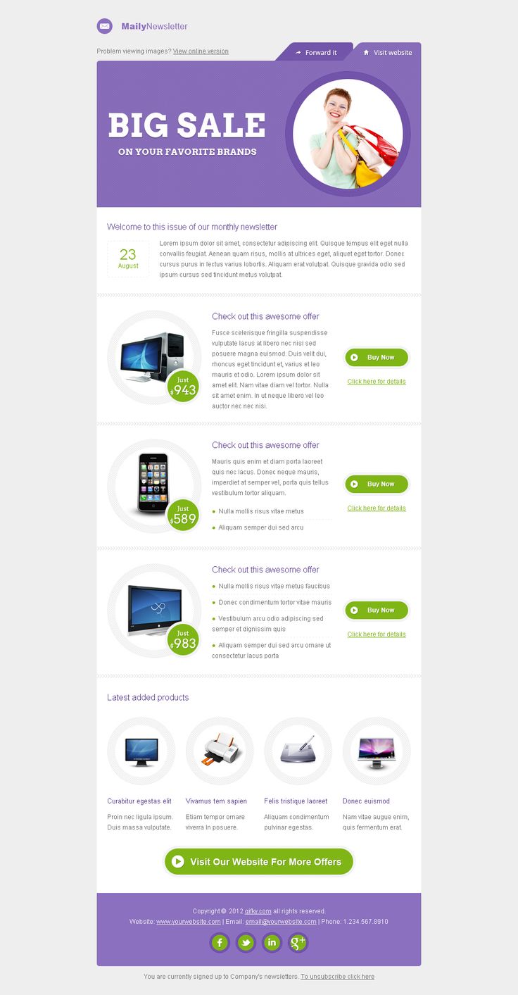 email template design