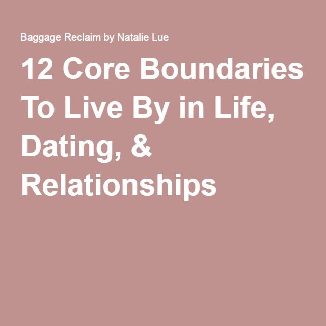 Setting dating boundaries