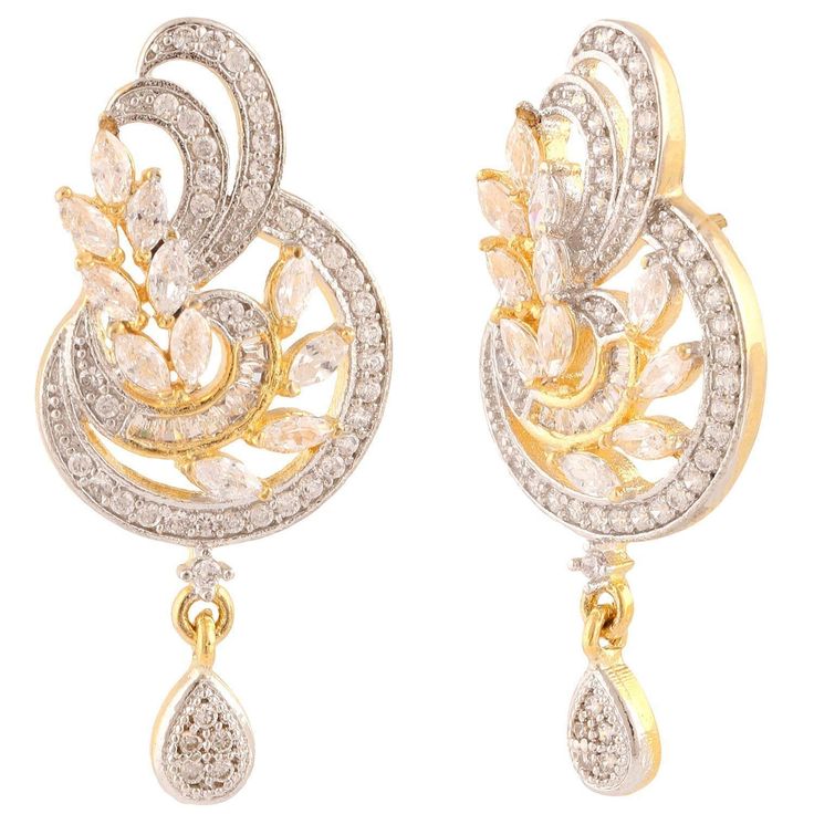 Swasti Jewels Womens American Diamond Peacock CZ Zircon Fashion Jewellery Set Pendant Earrings Swasti Jewels Womens American Diamond Peacock CZ Zircon Fashion Jewellery Set Pendant Earrings