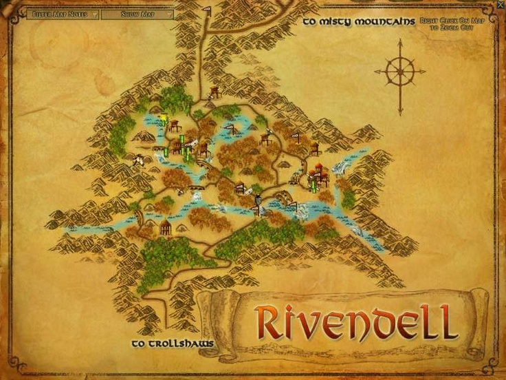 rivendell maps lord of the rings online zam