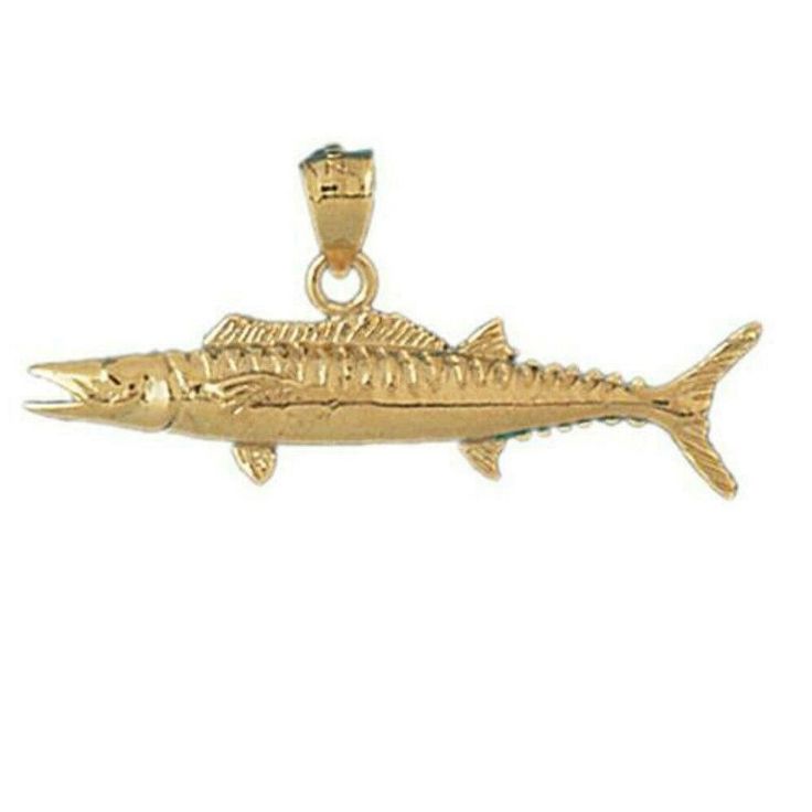 20mm x 25mm 14k Yellow Gold Crocodile Pendant