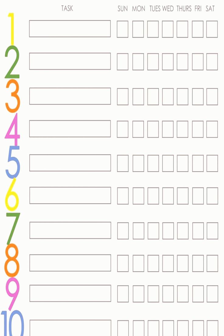 Free Printable Weekly Chore Charts regarding Blank Daily Chore Chart Free Printable Weekly Chore Charts regarding Blank Daily Chore Chart